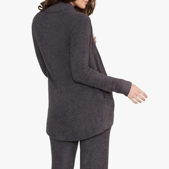 Barefoot Dreams Cozychic Lite Grey Open Cardigan Style 423 Size XS NWT - Picture 2 of 11